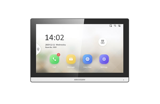 Picture of Hikvision DS-KH6350-WTE1 7" Touch Screen Room Station Black