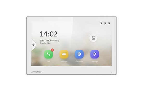 Picture of Hikvision DS-KH6350-WTE1 7" Touch Screen Room Stn White